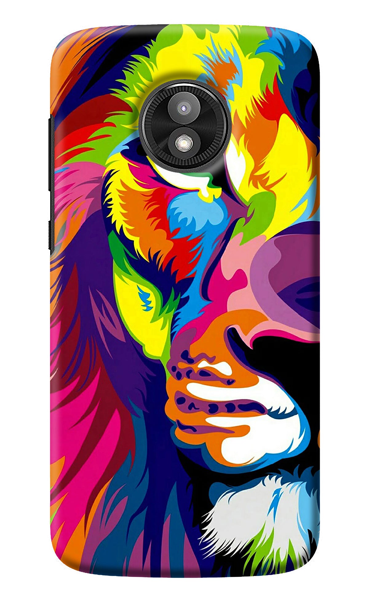 Lion Half Face Moto E5 Play Back Cover