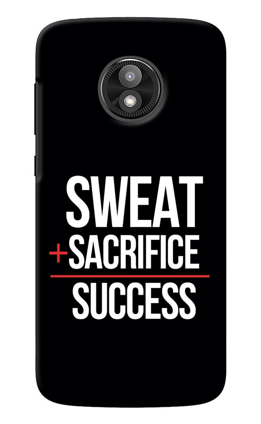 Sweat Sacrifice Success Moto E5 Play Back Cover