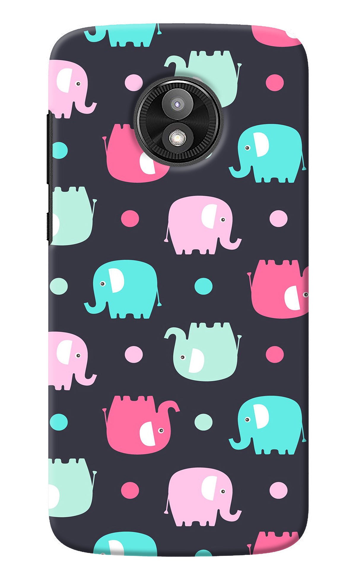 Elephants Moto E5 Play Back Cover