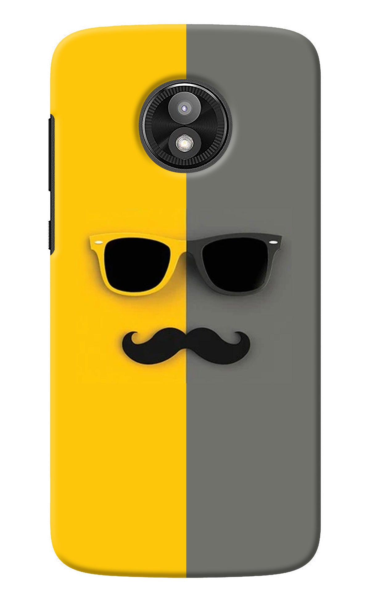 Sunglasses with Mustache Moto E5 Play Back Cover