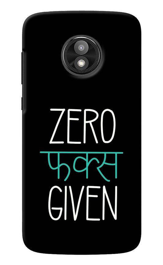 Zero Fucks Given Moto E5 Play Back Cover