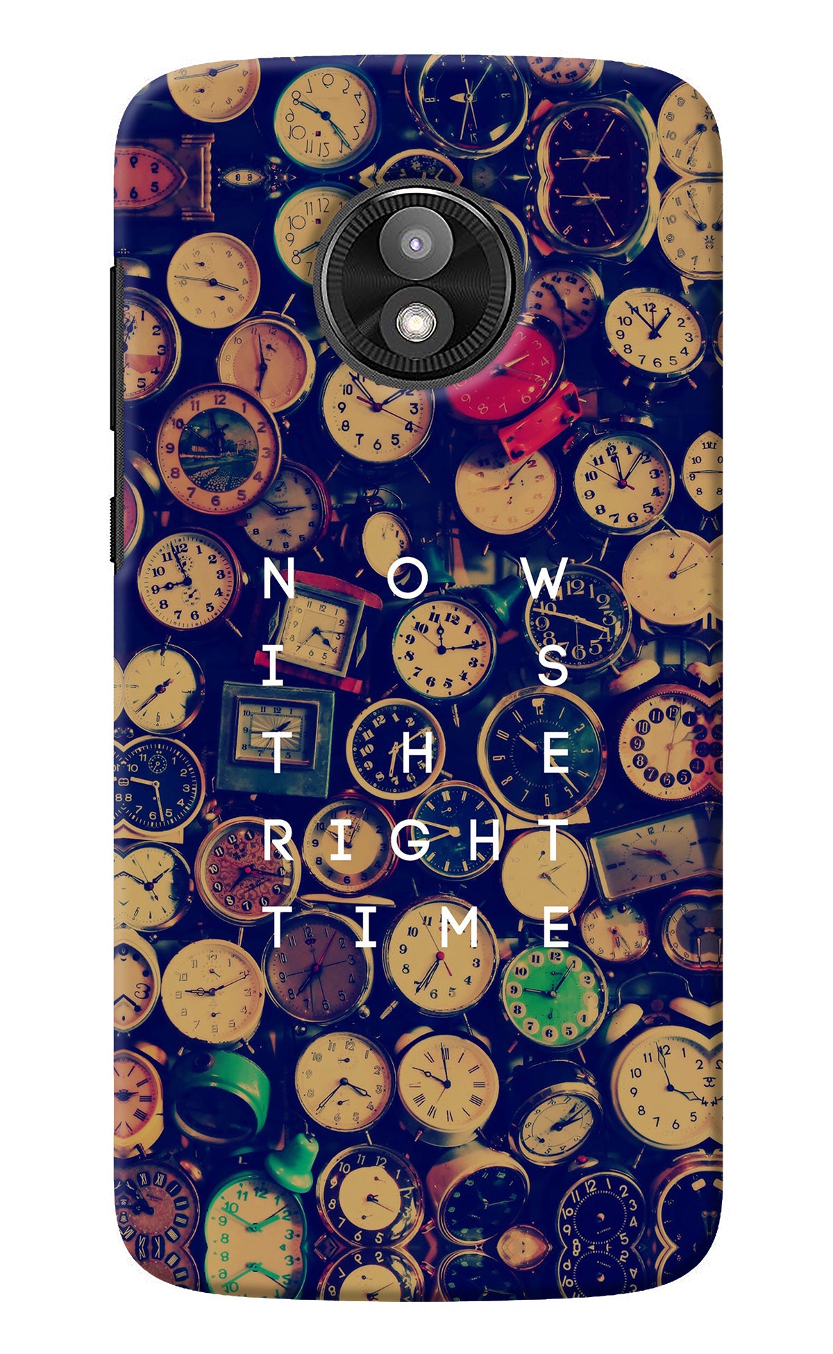 Now is the Right Time Quote Moto E5 Play Back Cover