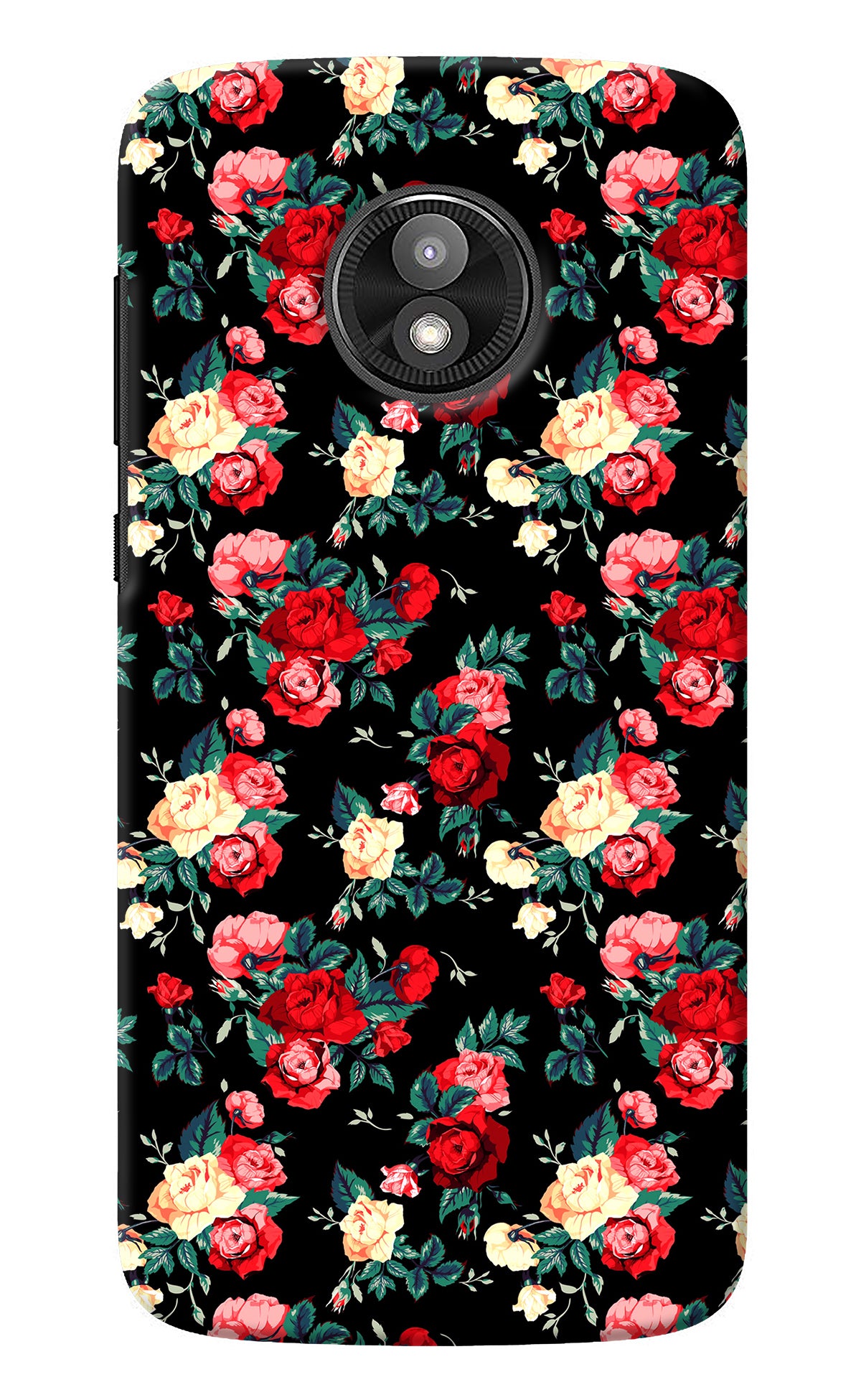 Rose Pattern Moto E5 Play Back Cover