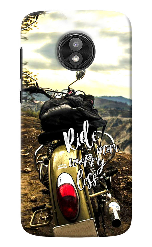 Ride More Worry Less Moto E5 Play Back Cover