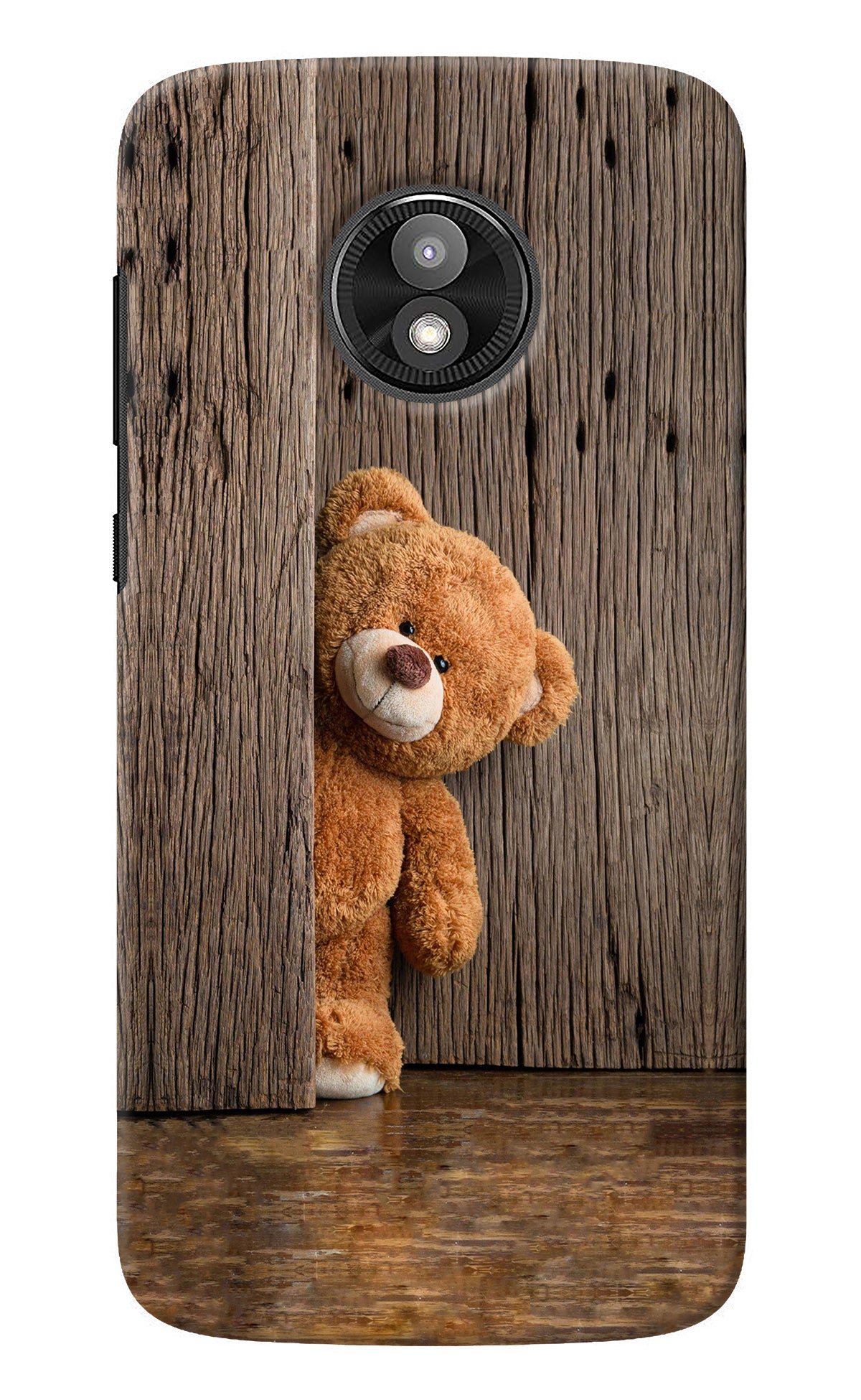 Teddy Wooden Moto E5 Play Back Cover