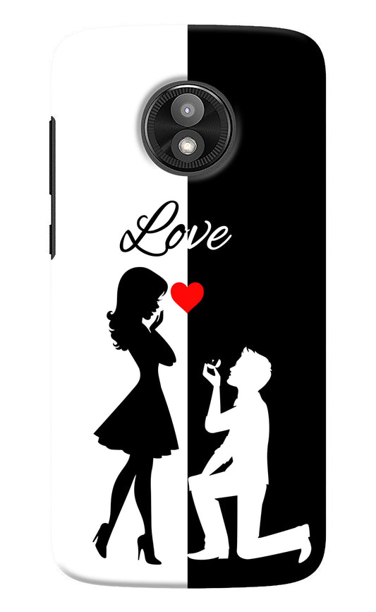 Love Propose Black And White Moto E5 Play Back Cover