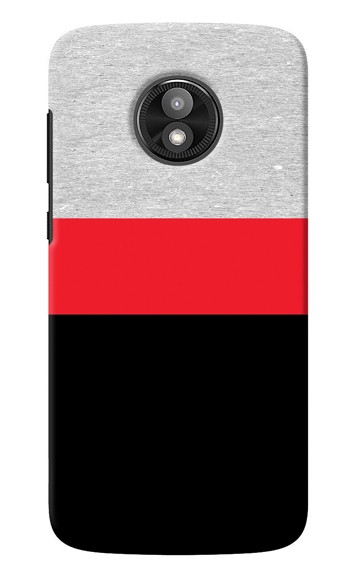 Tri Color Pattern Moto E5 Play Back Cover