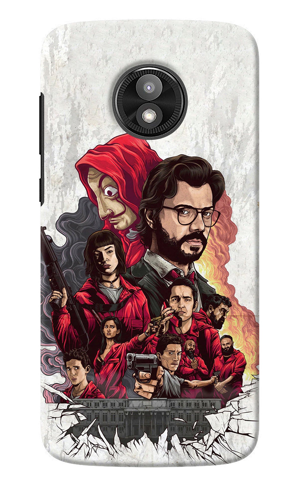 Money Heist Artwork Moto E5 Play Back Cover