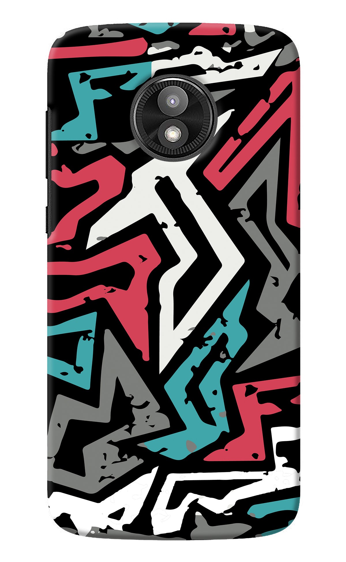 Geometric Graffiti Moto E5 Play Back Cover