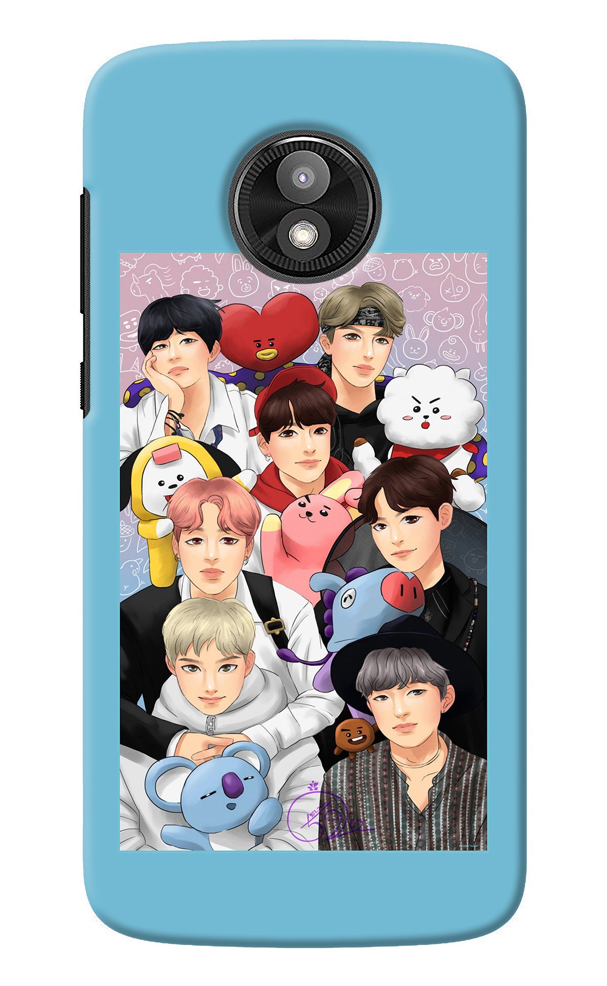 BTS with animals Moto E5 Play Back Cover