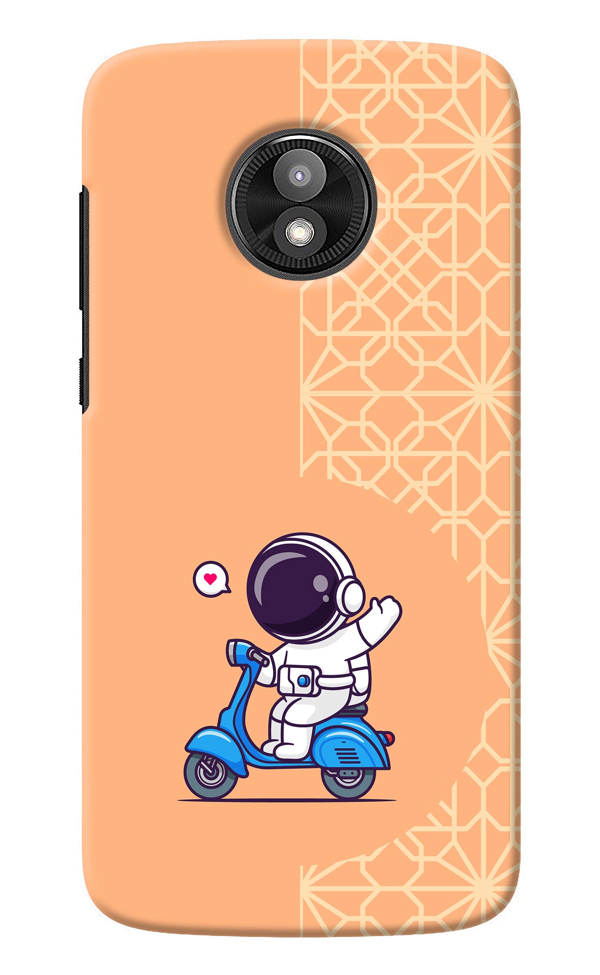 Cute Astronaut Riding Moto E5 Play Back Cover