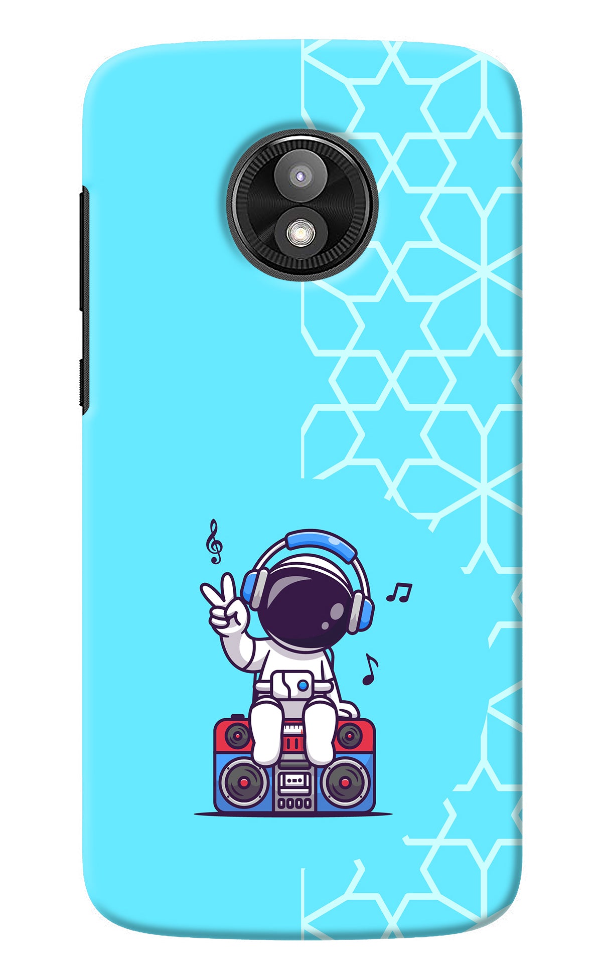 Cute Astronaut Chilling Moto E5 Play Back Cover