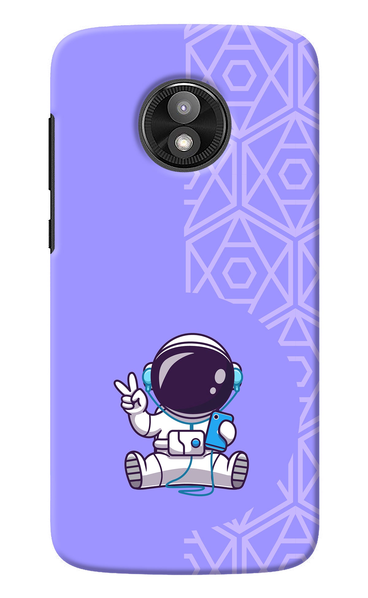 Cute Astronaut Chilling Moto E5 Play Back Cover