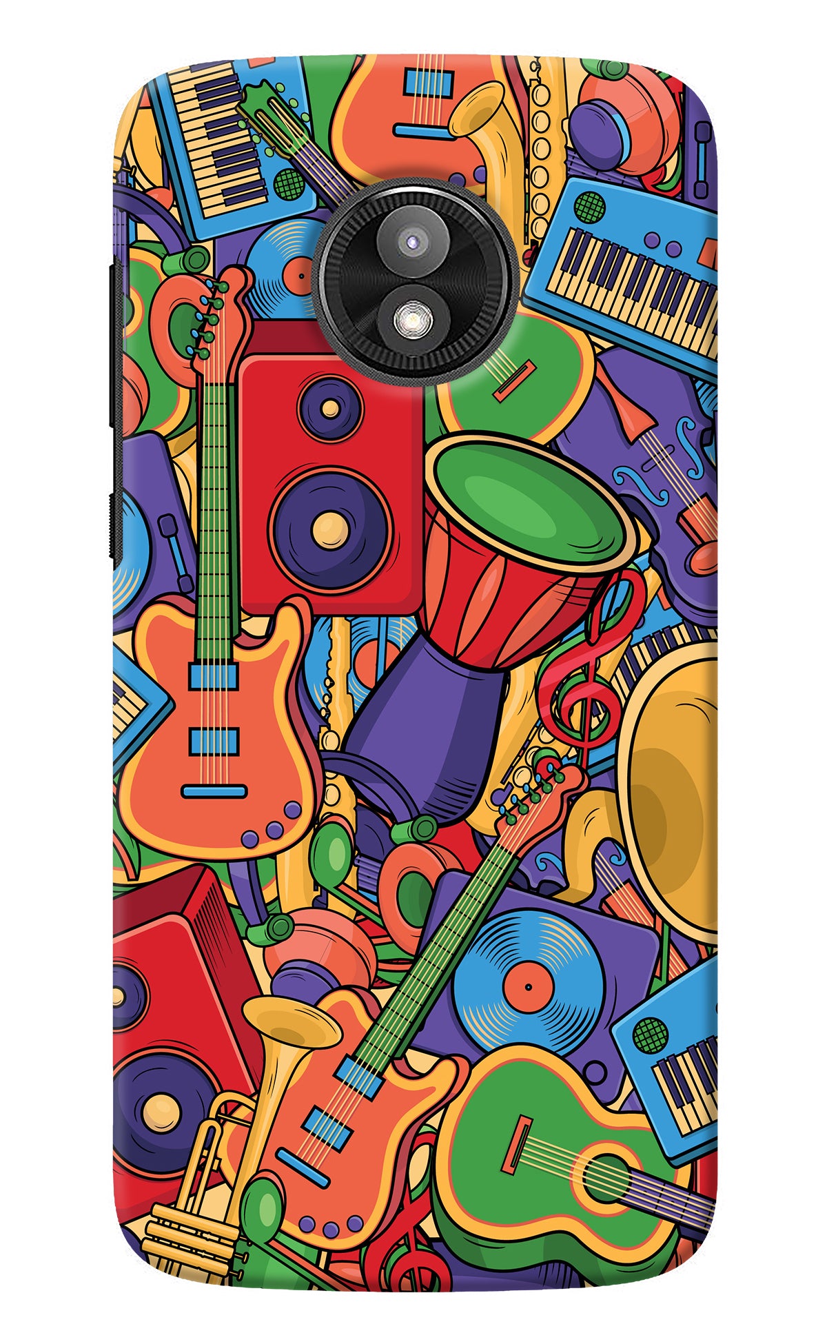 Music Instrument Doodle Moto E5 Play Back Cover