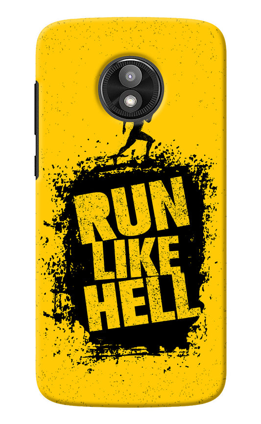 Run Like Hell Moto E5 Play Back Cover