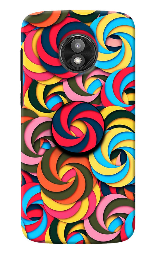 Spiral Pattern Moto E5 Play Pop Case