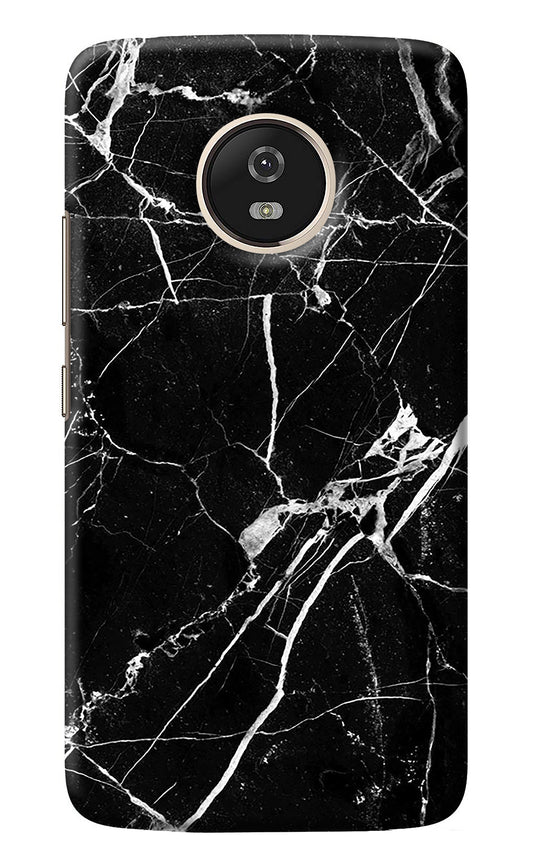 Black Marble Pattern Moto G5 Back Cover