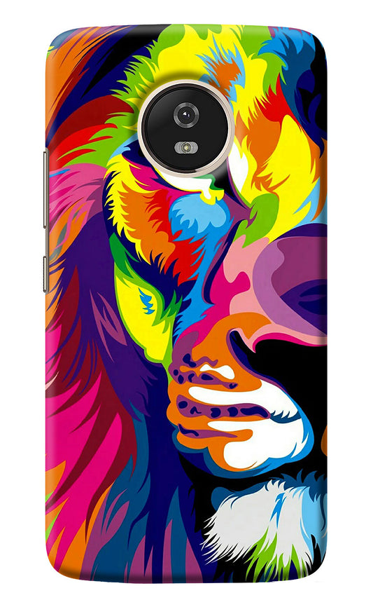 Lion Half Face Moto G5 Back Cover