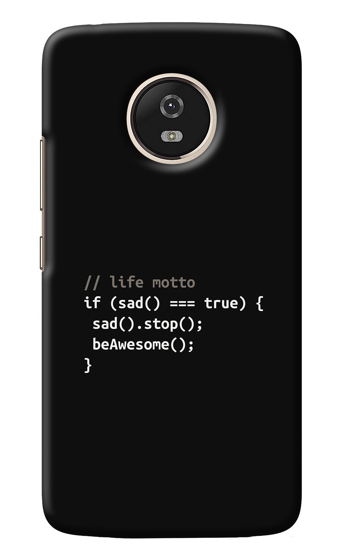Life Motto Code Moto G5 Back Cover