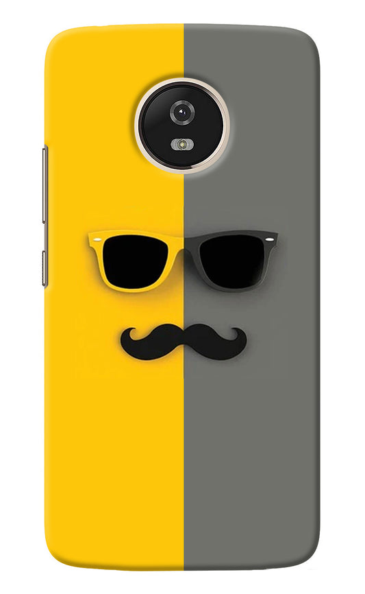 Sunglasses with Mustache Moto G5 Back Cover