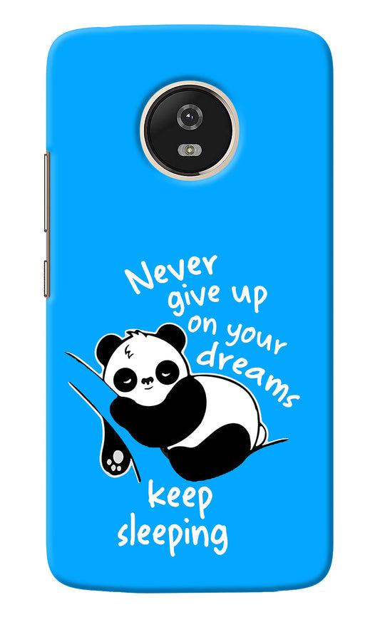 Keep Sleeping Moto G5 Back Cover