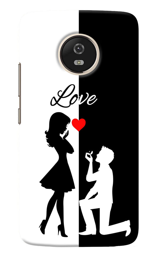 Love Propose Black And White Moto G5 Back Cover