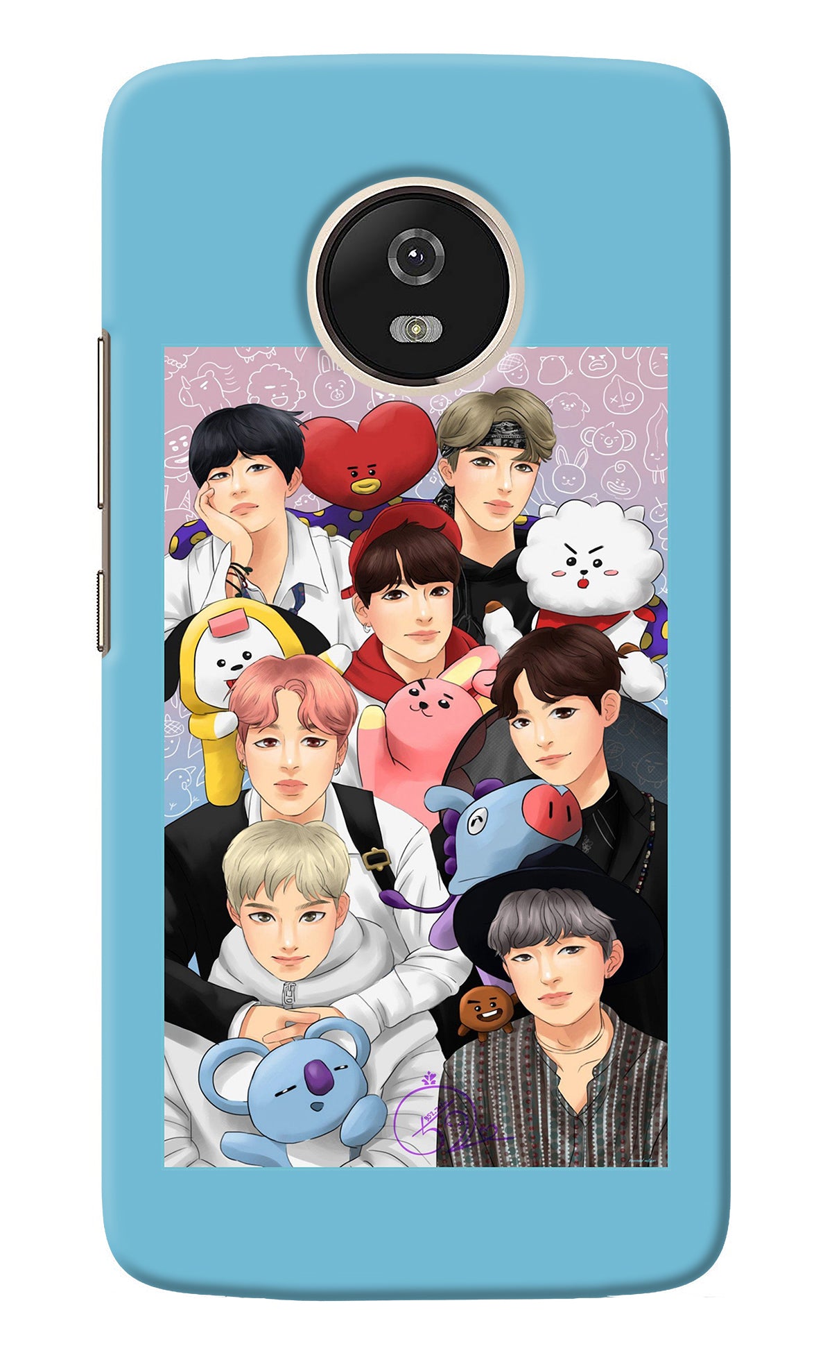 BTS with animals Moto G5 Back Cover