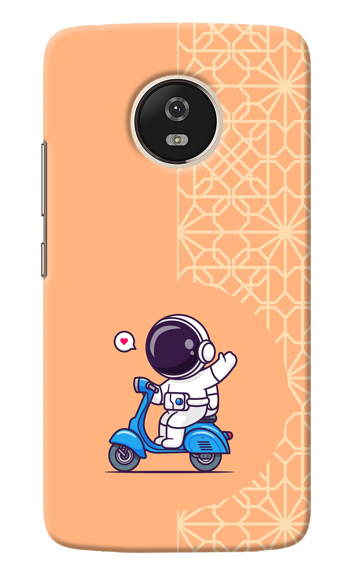 Cute Astronaut Riding Moto G5 Back Cover