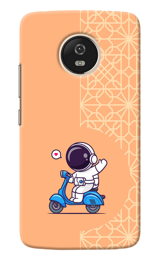 Cute Astronaut Riding Moto G5 Back Cover