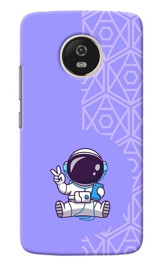 Cute Astronaut Chilling Moto G5 Back Cover