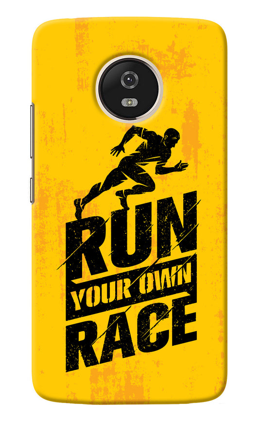 Run Your Own Race Moto G5 Back Cover