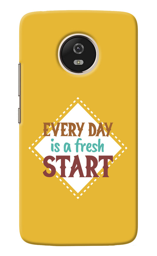 Every day is a Fresh Start Moto G5 Back Cover