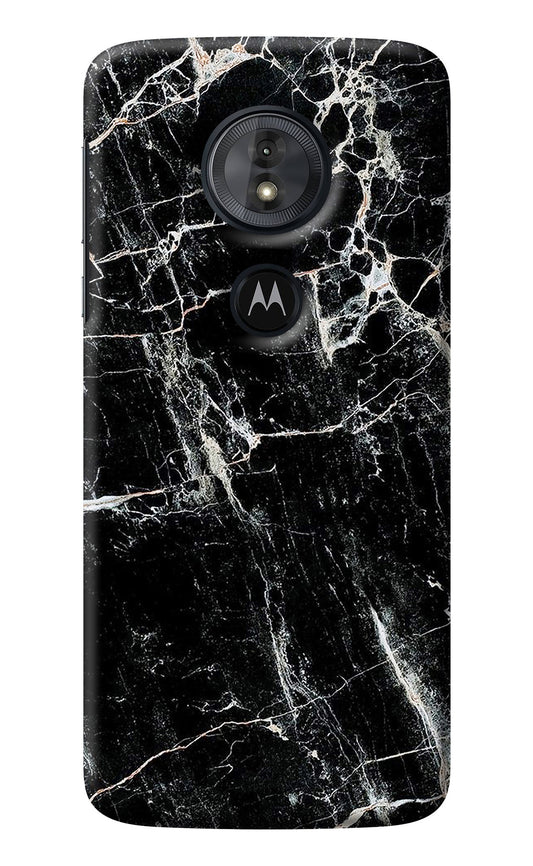 Black Marble Texture Moto G6 Play Back Cover