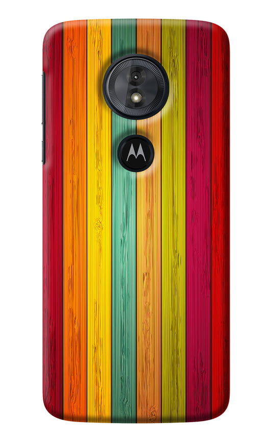 Multicolor Wooden Moto G6 Play Back Cover