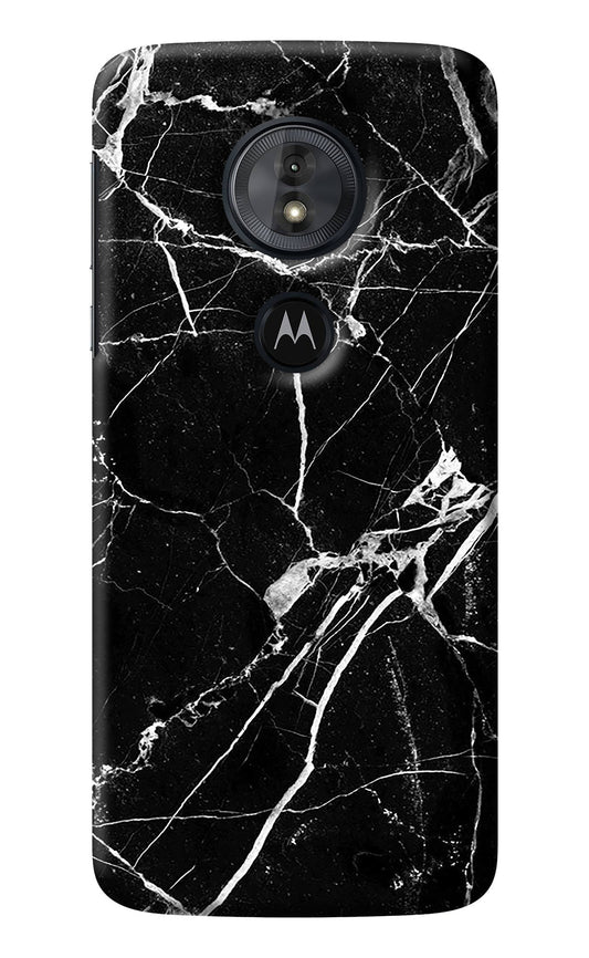 Black Marble Pattern Moto G6 Play Back Cover