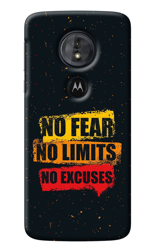 No Fear No Limits No Excuse Moto G6 Play Back Cover