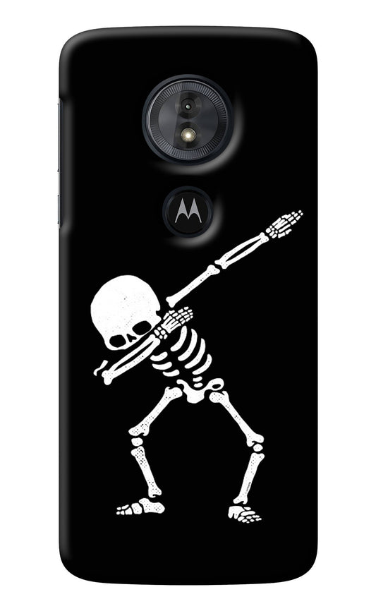 Dabbing Skeleton Art Moto G6 Play Back Cover