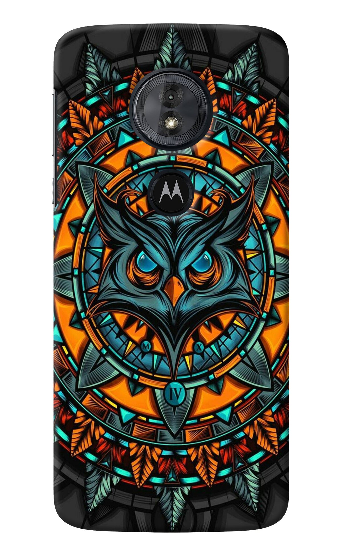 Angry Owl Art Moto G6 Play Back Cover