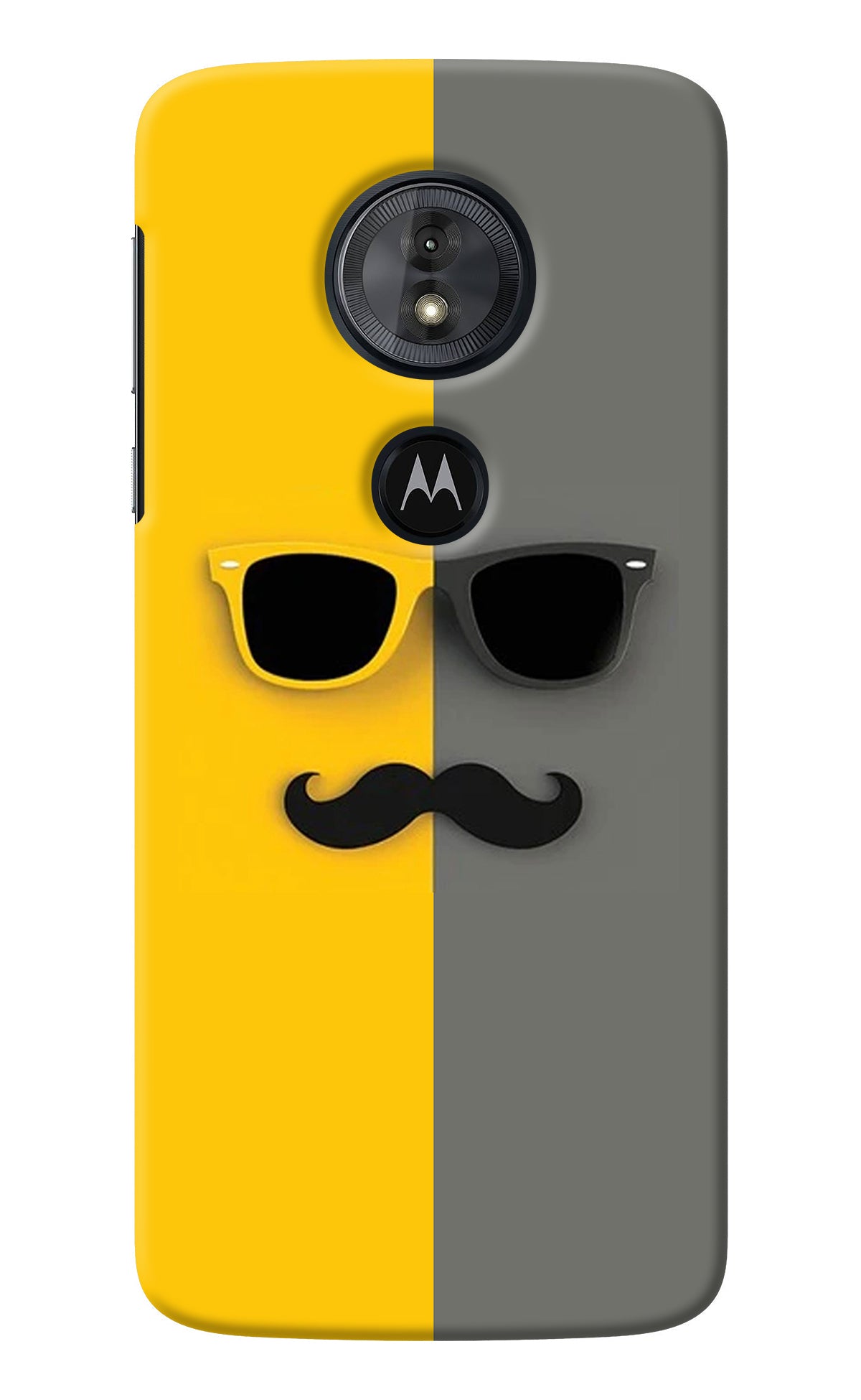 Sunglasses with Mustache Moto G6 Play Back Cover