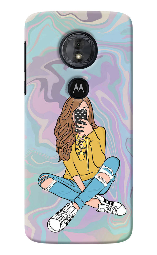 Selfie Girl Moto G6 Play Back Cover