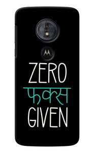 Zero Fucks Given Moto G6 Play Back Cover