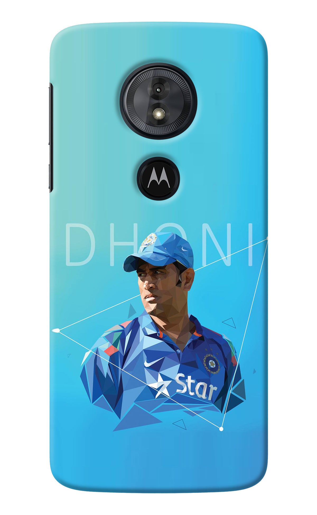 Dhoni Artwork Moto G6 Play Back Cover