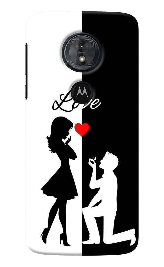 Love Propose Black And White Moto G6 Play Back Cover