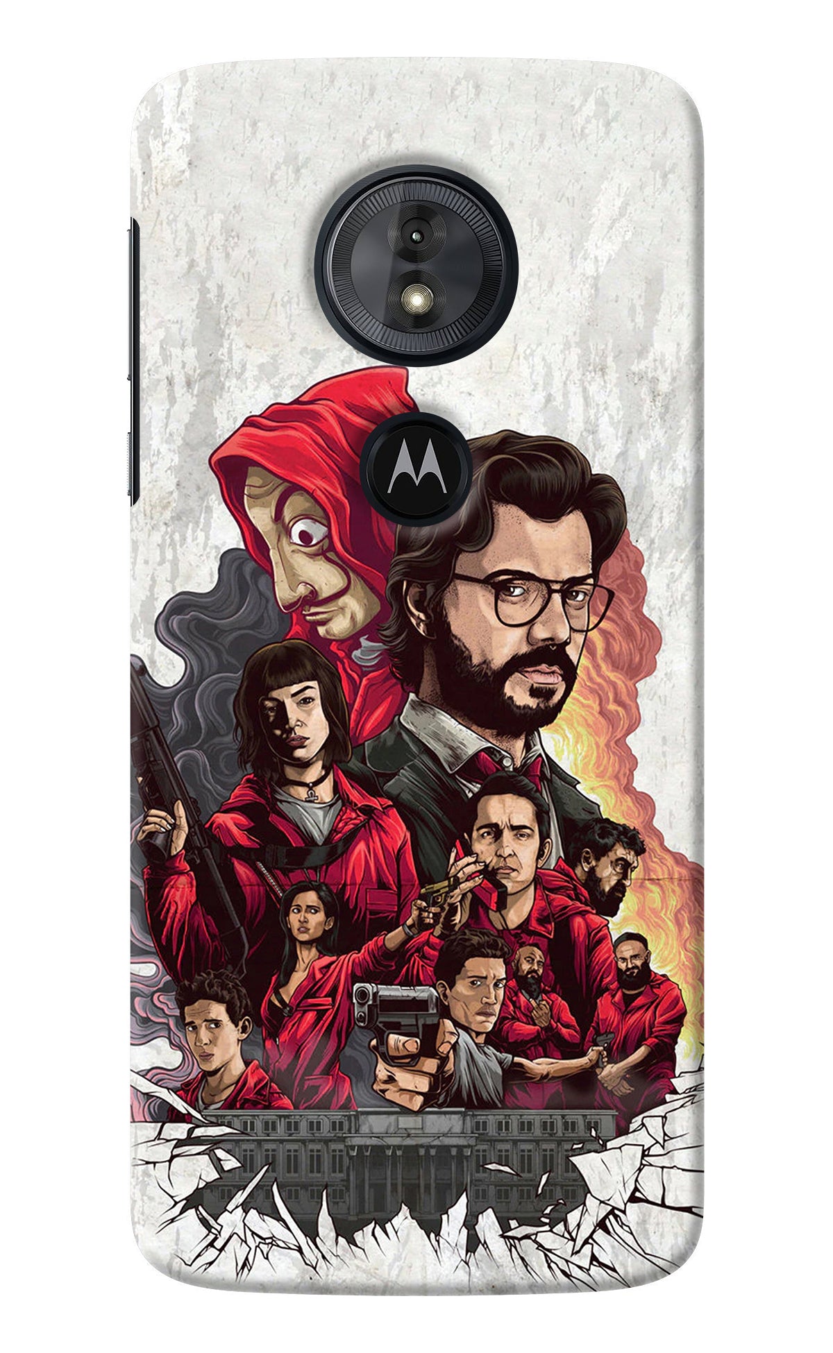 Money Heist Artwork Moto G6 Play Back Cover