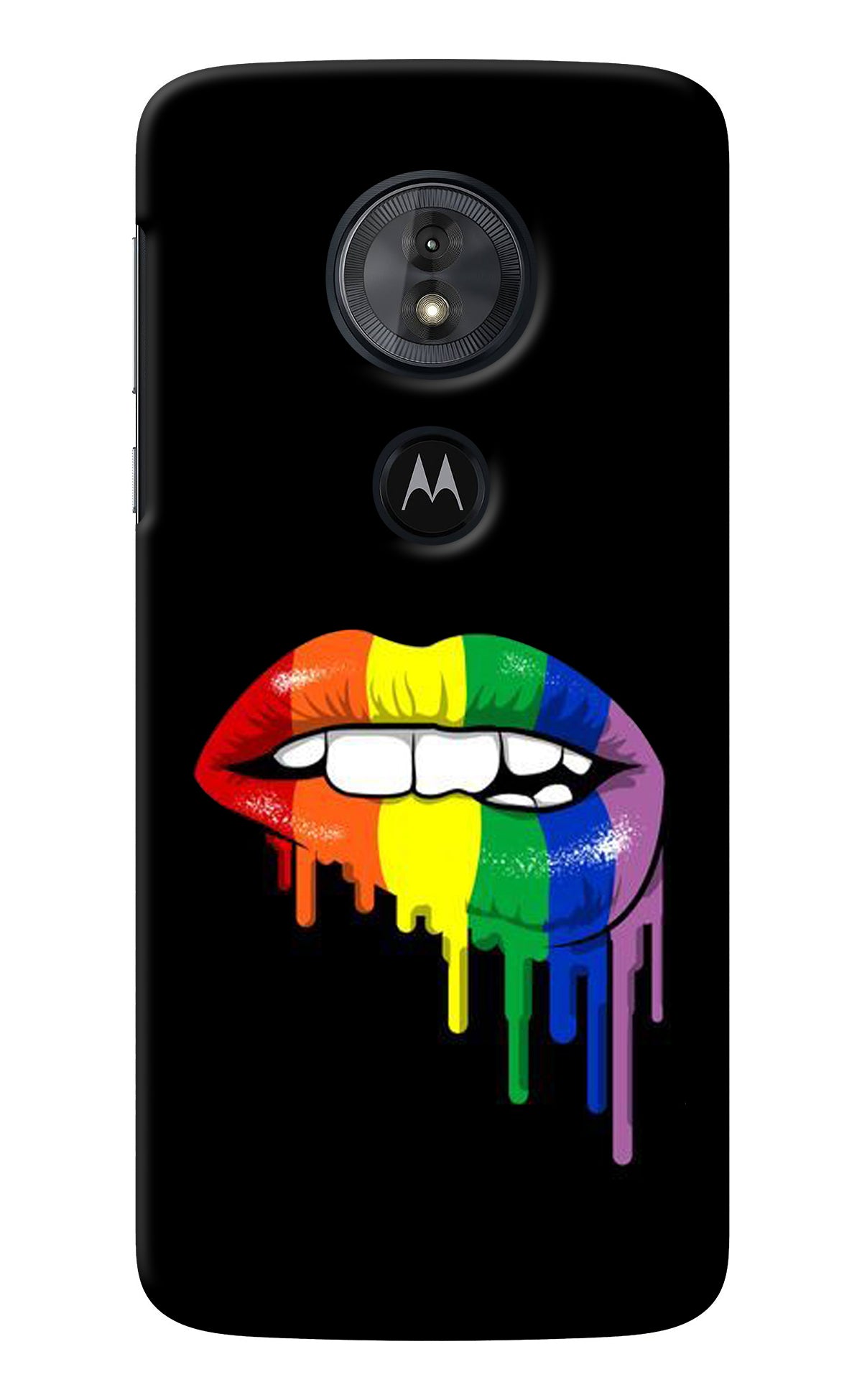 Lips Biting Moto G6 Play Back Cover