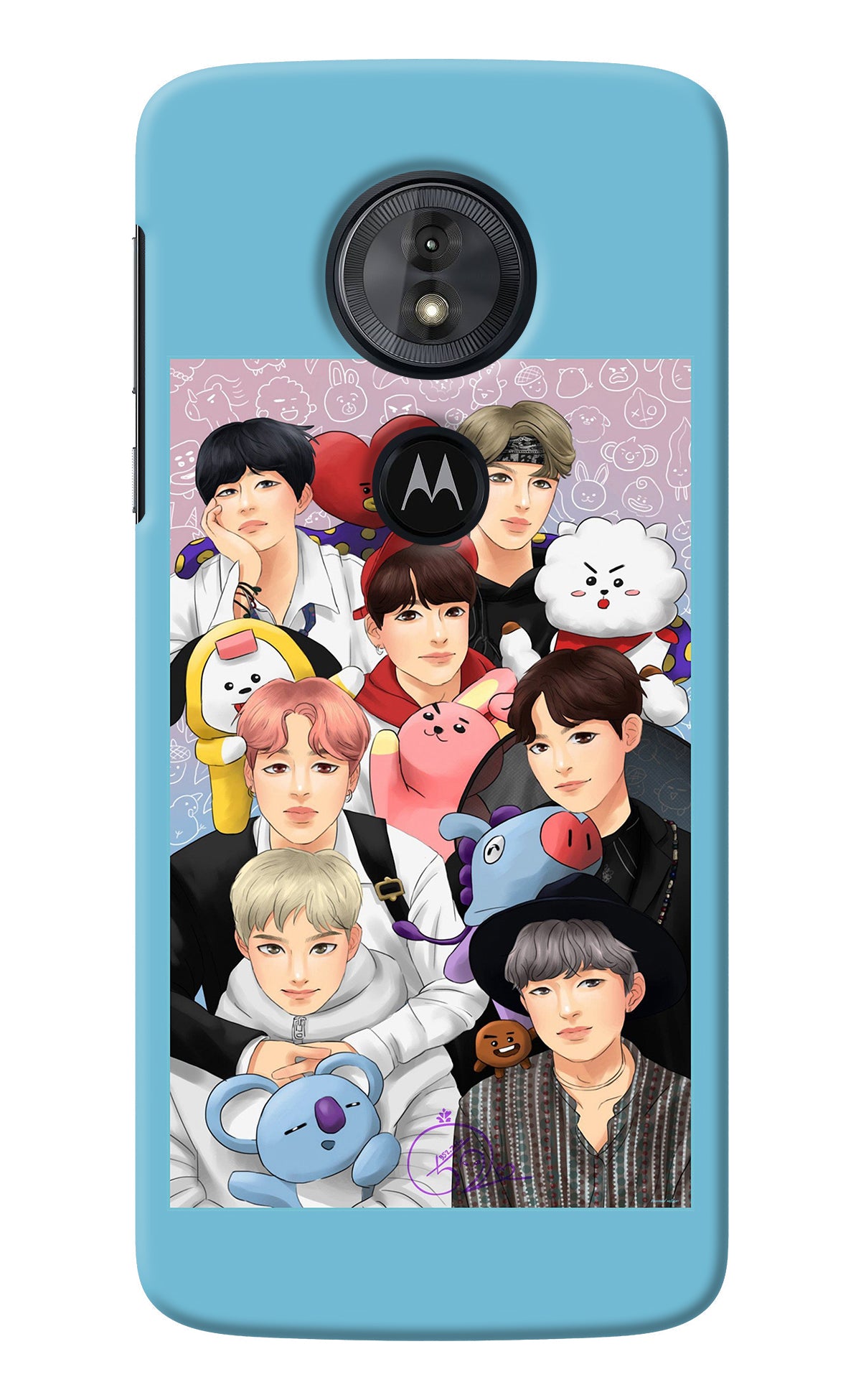 BTS with animals Moto G6 Play Back Cover