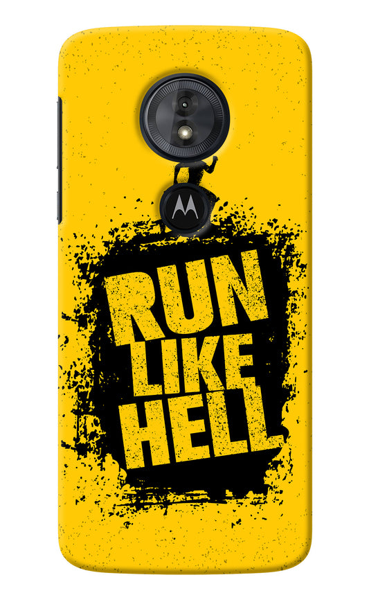 Run Like Hell Moto G6 Play Back Cover
