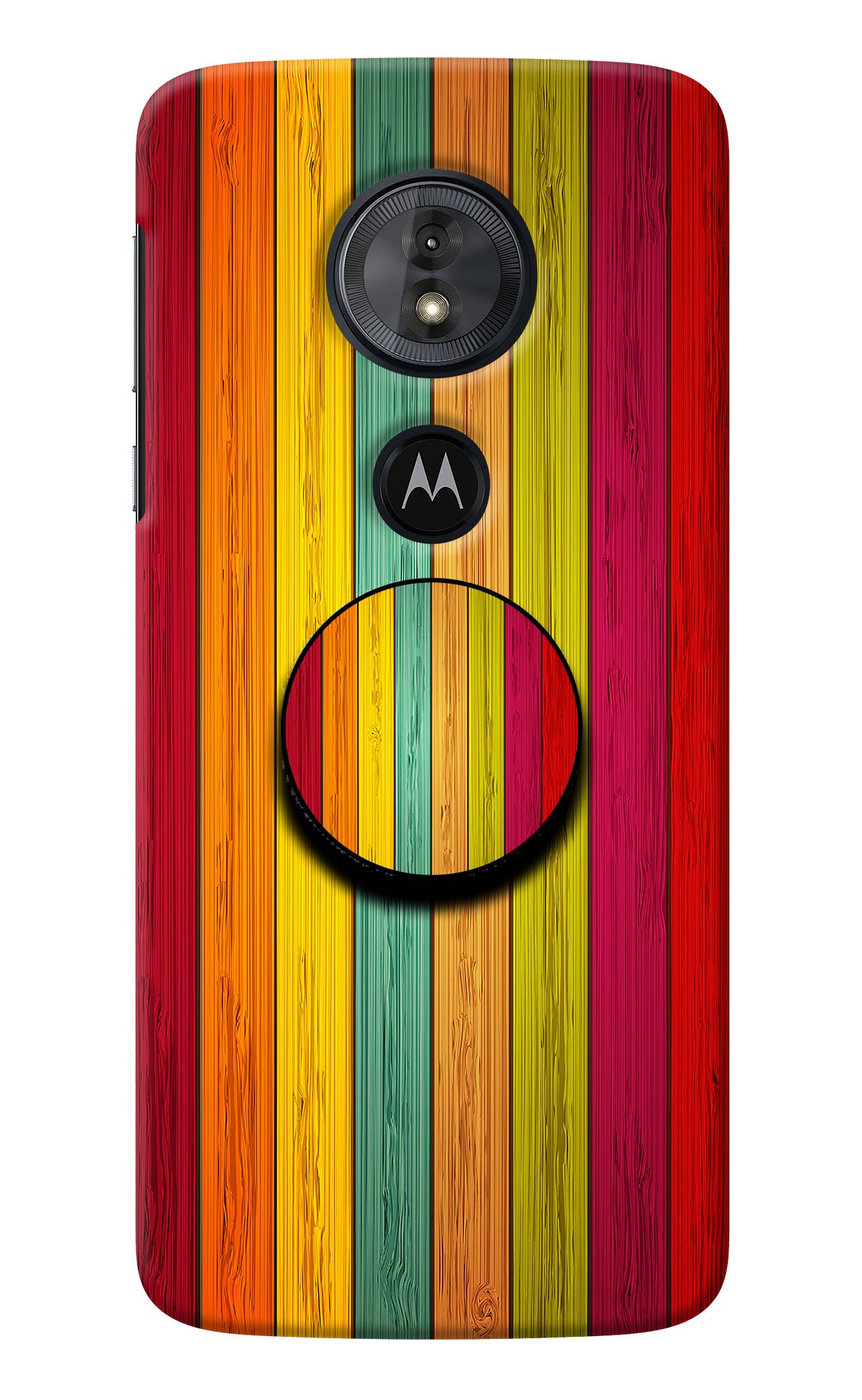 Multicolor Wooden Moto G6 Play Pop Case