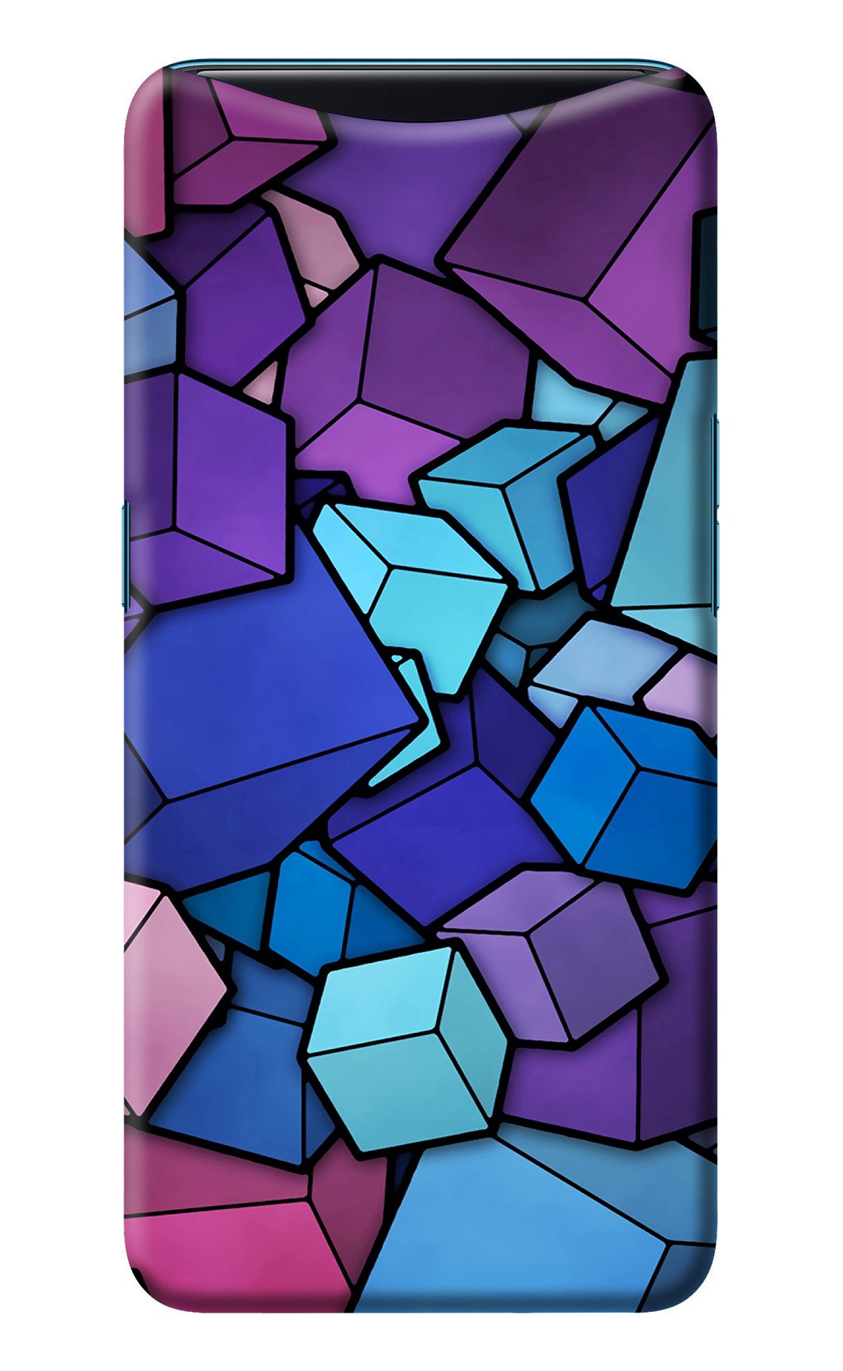 Cubic Abstract Oppo Find X Back Cover