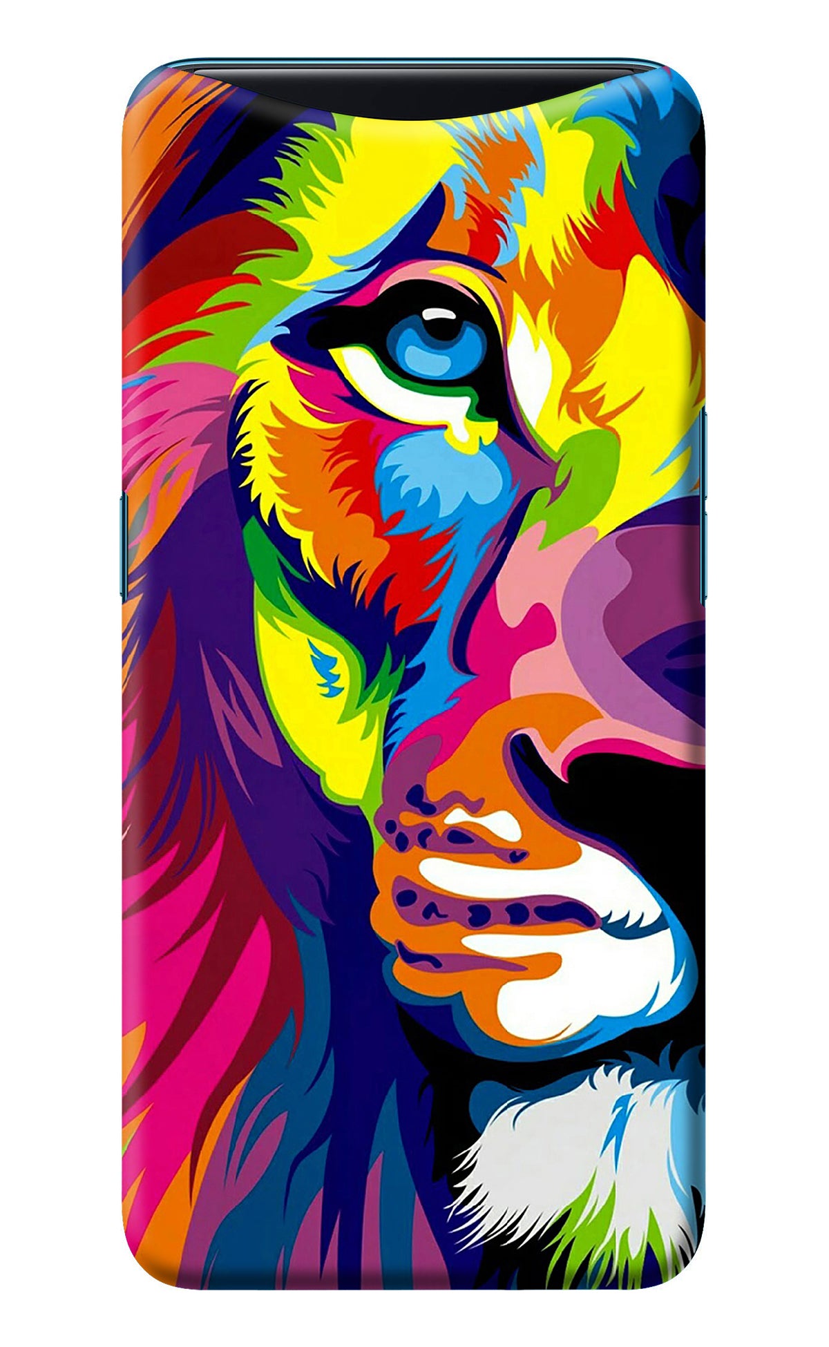 Lion Half Face Oppo Find X Back Cover